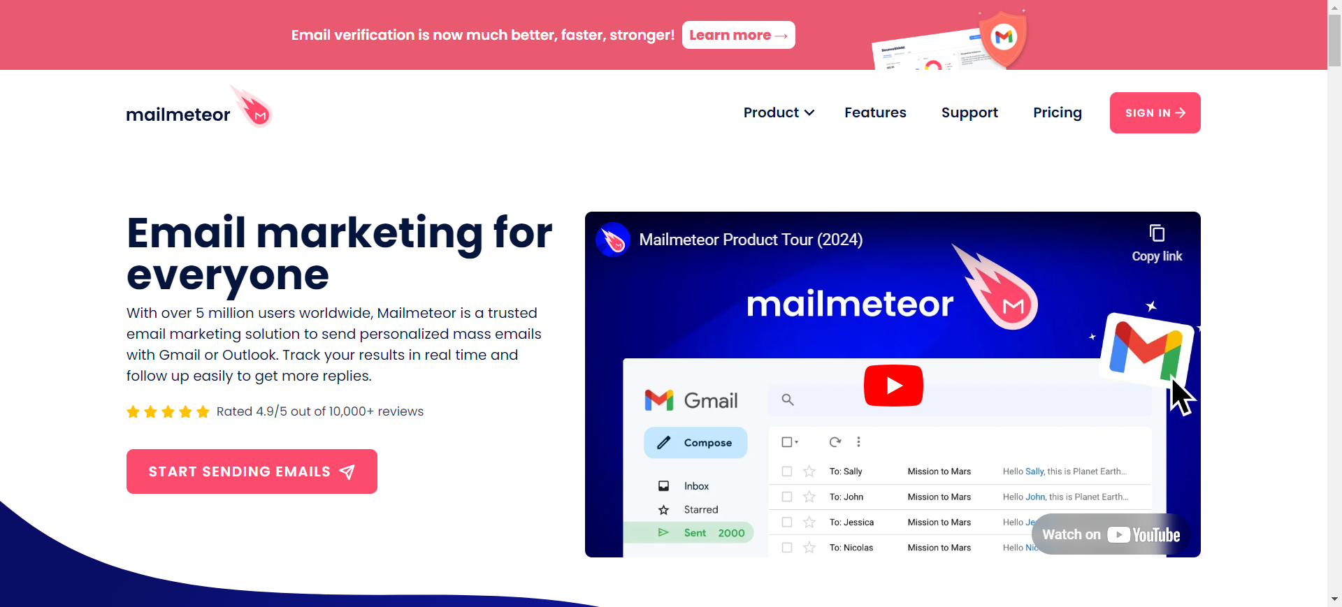 Mailmeteor Mailmeteor: Send personalized mass emails with Gmail or Outlook and track results.